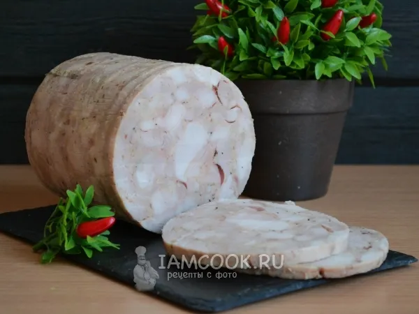 Фото блюда: Ветчина из курицы в ветчиннице