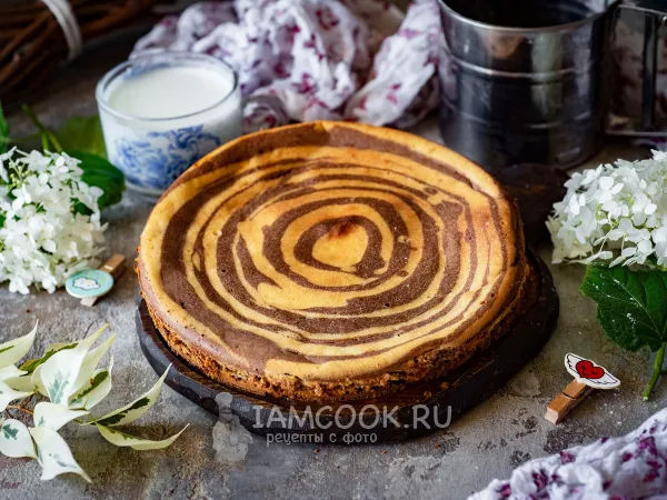 Фото блюда: Пирог «Зебра» на простокваше