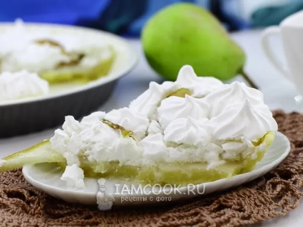 Фото готового блюда: Песочный пирог с грушей