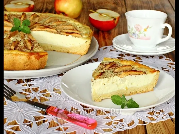 Фото готового блюда: Песочный пирог с творогом