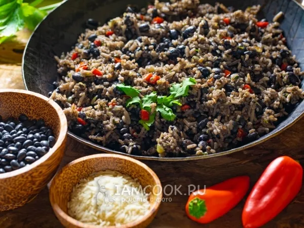 Фото блюда: Гайо пинто по-коста-рикански (рис с фасолью и перцем)