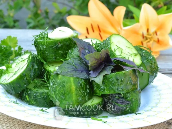 Фото готового блюда: Малосольные огурцы за 5 минут