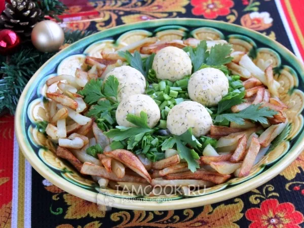 Фото готового блюда: Салат «Гнездо глухаря»