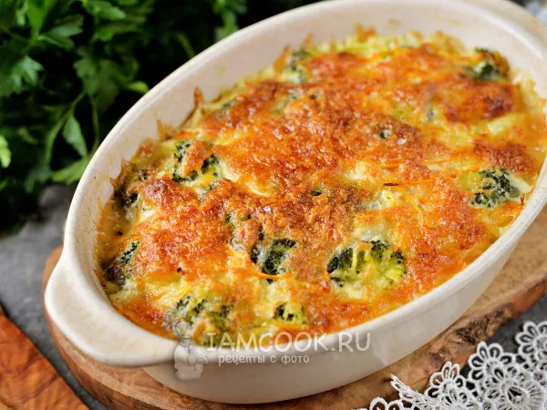 Фото блюда: Диетическая запеканка из брокколи в духовке