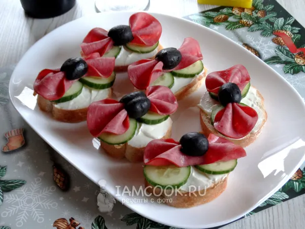 Фото блюда: Бутерброды-бантики