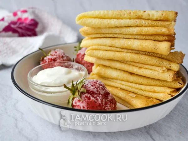 Фото блюда: Блины из рисовой муки на сыворотке (безглютеновые)