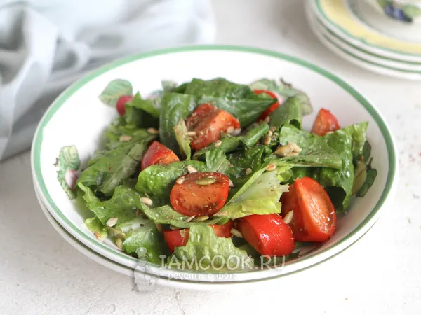 Фото блюда: Салат с романо и помидорами