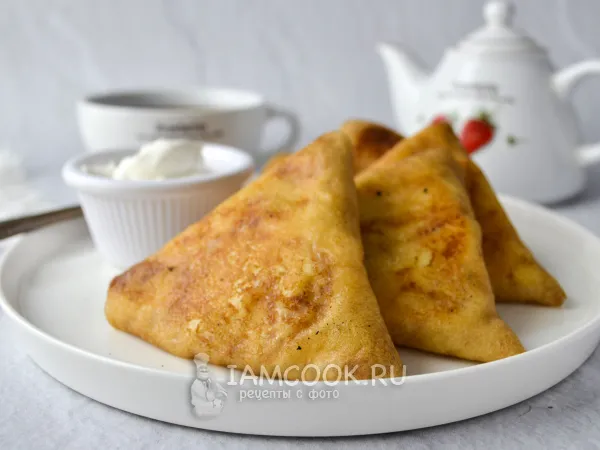 Фото блюда: Блины с сыром и яйцом