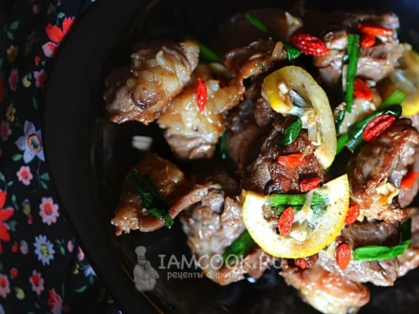 Фото блюда: Телятина с лимоном и годжи