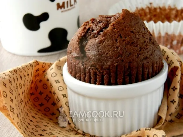 Фото готового блюда: Шоколадно-банановые маффины