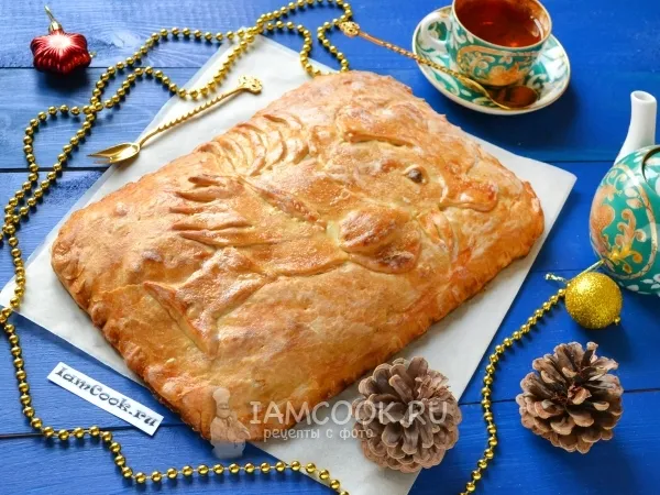 Фото блюда: Новогодний курник «Петушок»