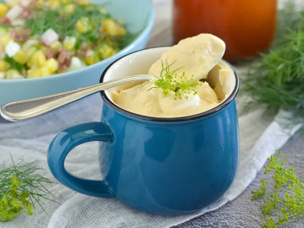 Фото блюда: Заправка для окрошки с горчицей и желтком