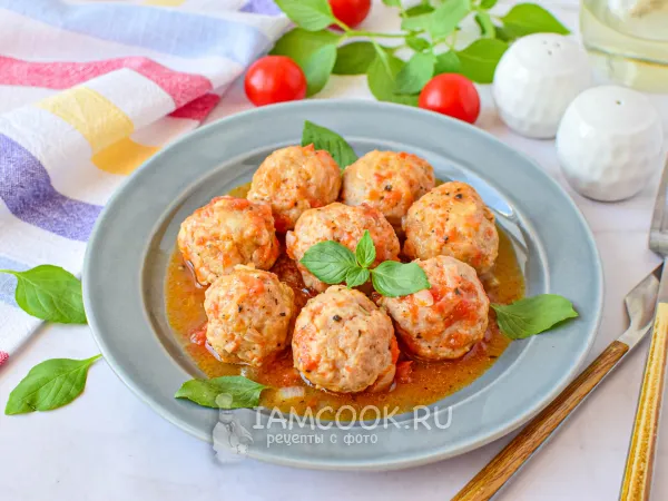 Фото блюда: Куриные фрикадельки в мультиварке