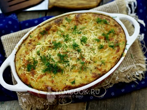 Фото блюда: Запеканка из вермишели в духовке