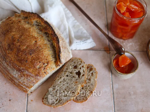 Фото готового блюда: Пшенично-ржаной хлеб на хмелевой закваске