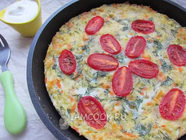 Фото блюда: Капустная запеканка с молоком и яйцом