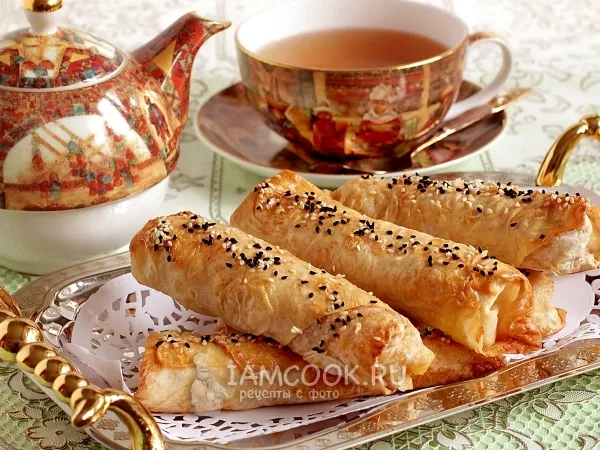 Фото блюда: Трубочки из лаваша с картошкой