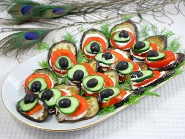 Фото блюда: Закуска «Павлиний хвост»