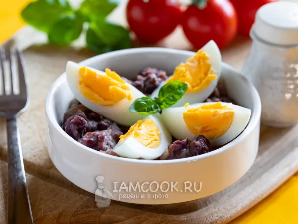 Фото блюда: Фасоль с яйцом