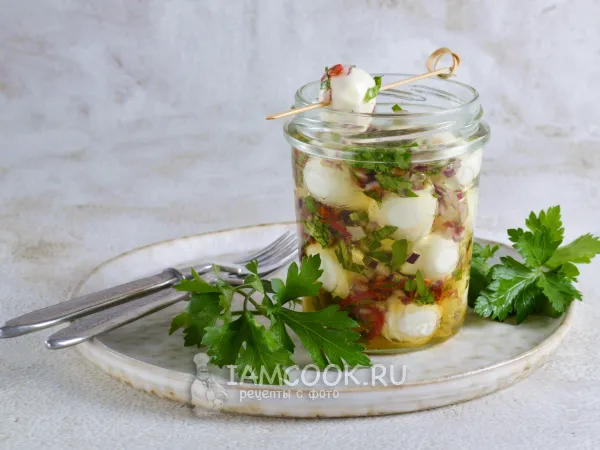 Фото готового блюда: Маринованная моцарелла