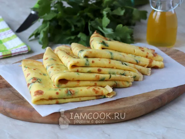 Фото готового блюда: Блины с петрушкой