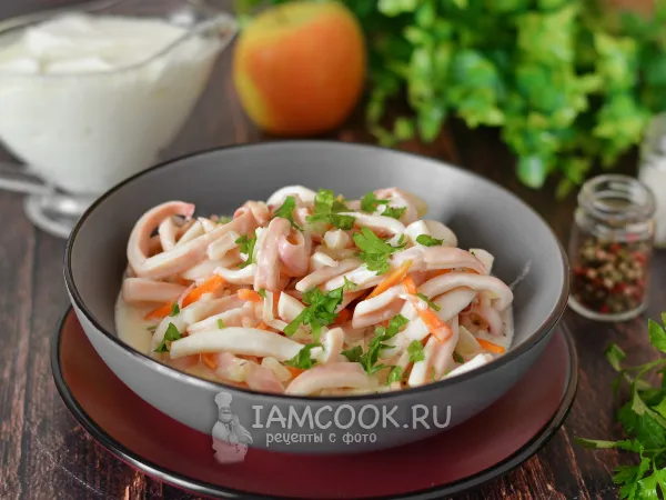 Фото блюда: Кальмары в сметане в мультиварке