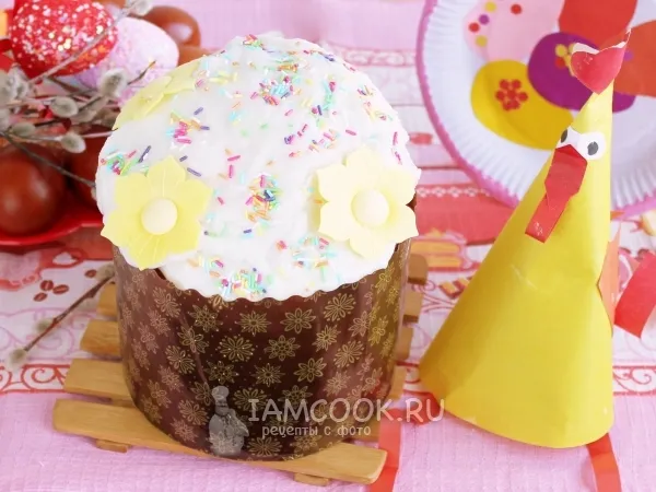 Фото готового блюда: Пасхальный кулич на французском тесте