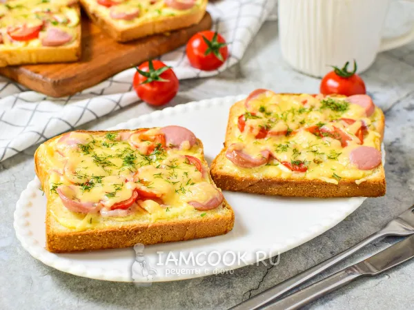 Фото готового блюда: Пицца на тостах