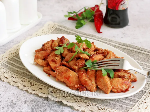 Фото готового блюда: Бархатное куриное филе