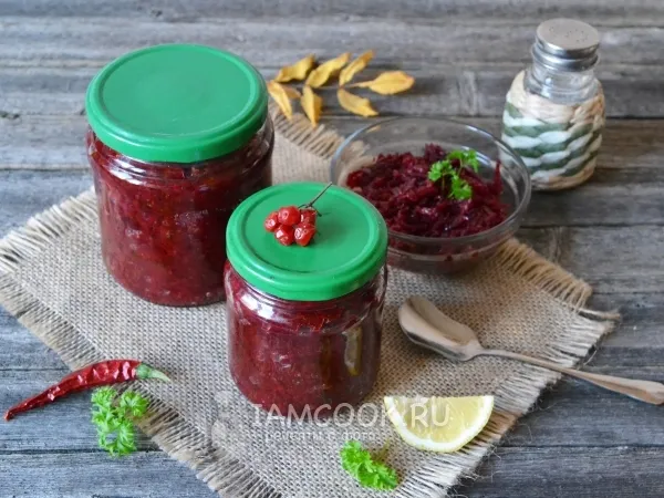 Фото блюда: Салат из свеклы и моркови на зиму