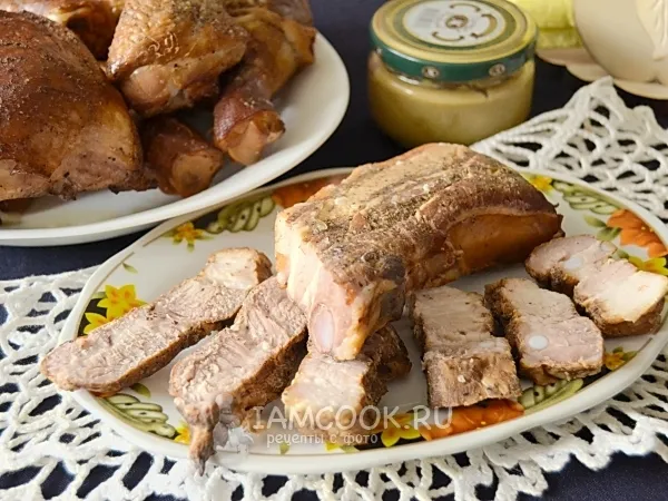 Фото готового блюда: Копчение мяса в домашних условиях в коптильне