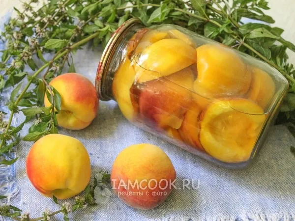 Фото готового блюда: Персики в сиропе на зиму