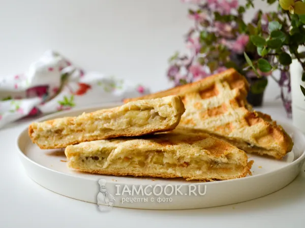 Фото готового блюда: Горячие бутерброды в вафельнице (сладкие)