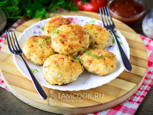Фото готового блюда: Куриные котлеты с болгарским перцем