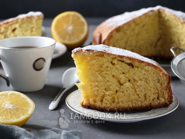 Фото готового блюда: Лимонный пирог на сметане