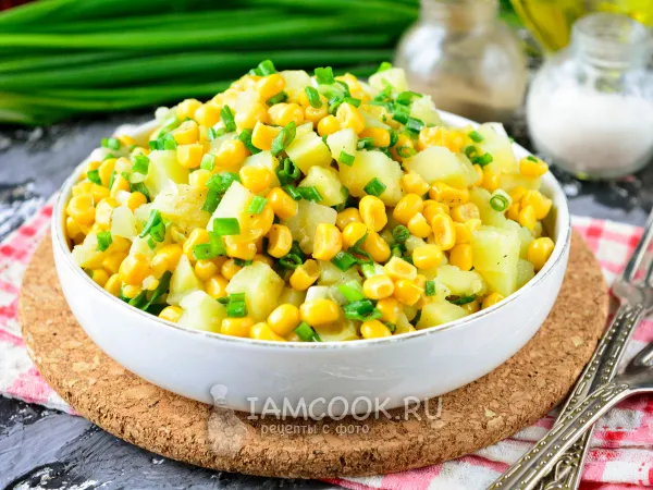 Фото блюда: Салат с кукурузой и картошкой