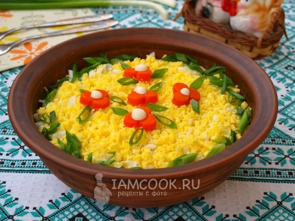 Фото блюда: Салат «Мимоза» с горбушей