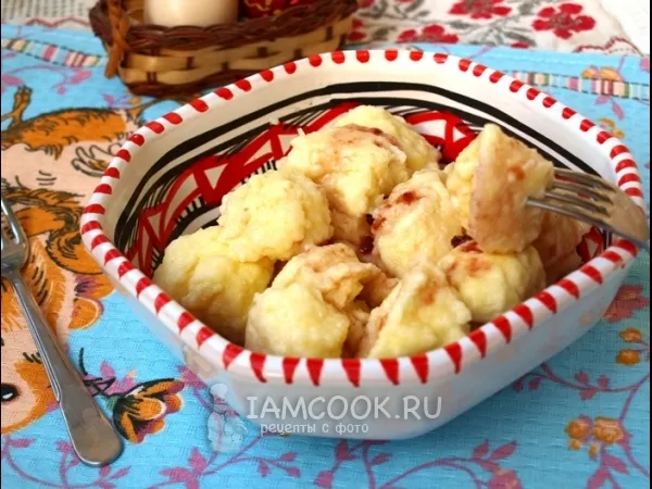 Фото готового блюда: Ленивые творожные вареники с манкой