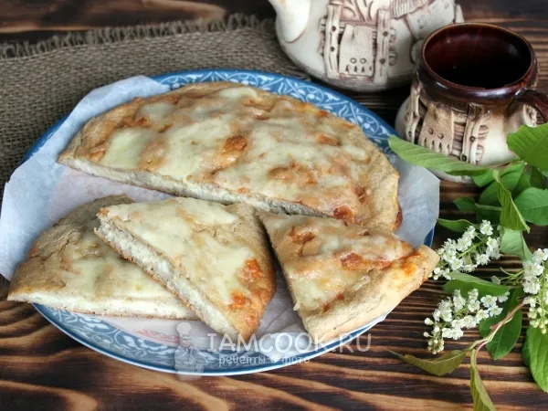 Фото готового блюда: Хачапури с сыром и творогом (ПП)