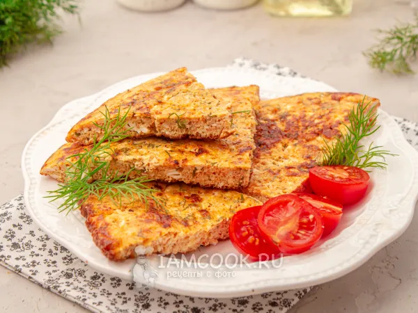 Фото блюда: Творог с яйцом на сковороде