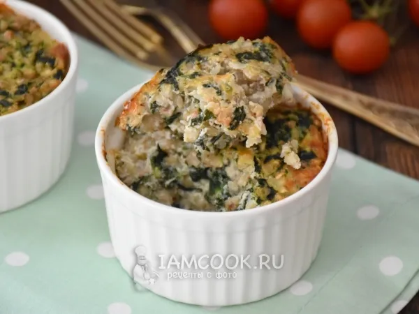 Фото блюда: Гречневая запеканка с рикоттой и шпинатом