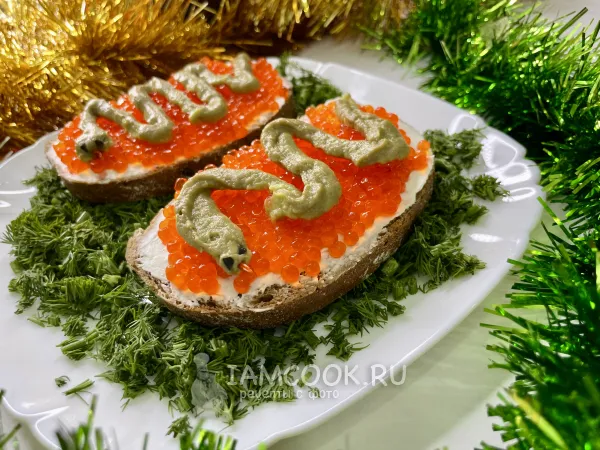 Фото блюда: Бутерброд «Змейка»