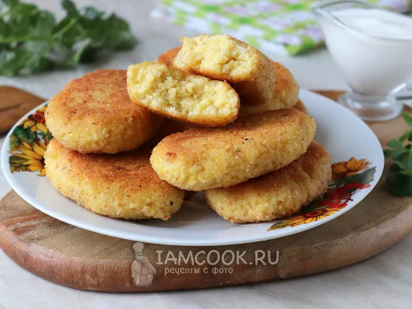 Фото готового блюда: Биточки из пшенной каши