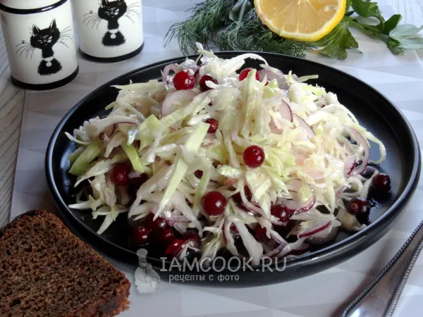 Фото блюда: Салат из капусты с клюквой