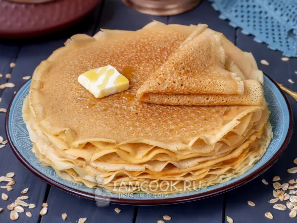 Фото блюда: Блины на овсяном молоке без яиц (веганские)