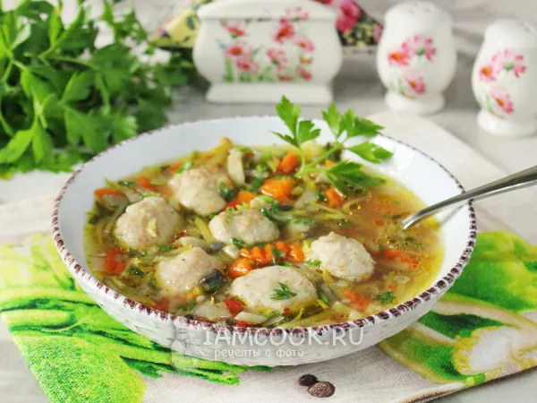 Фото блюда: Кето суп с фрикадельками