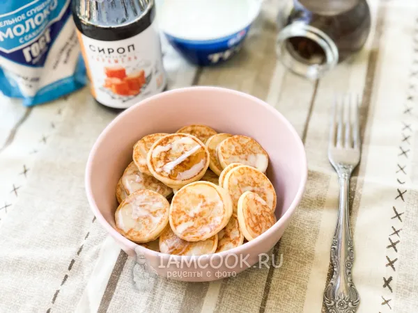 Фото блюда: Мини-панкейки на йогурте