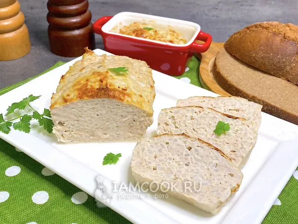 Фото готового блюда: Куриное суфле с рисом в духовке