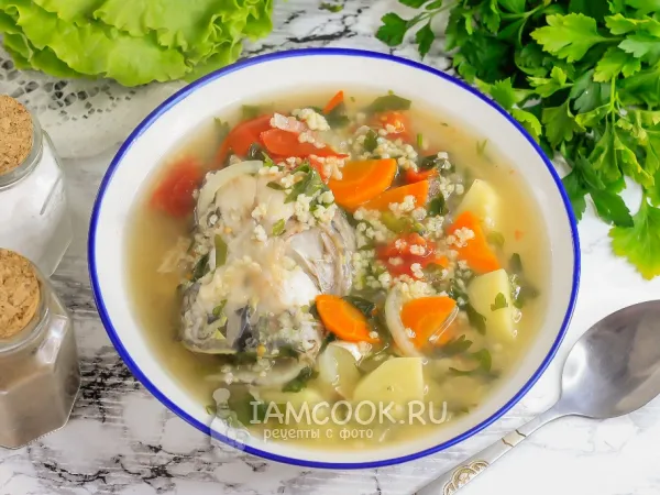 Фото блюда: Уха из головы сома с пшеном