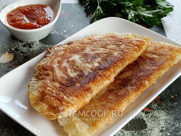 Фото блюда: Чебуреки из лепешки роти